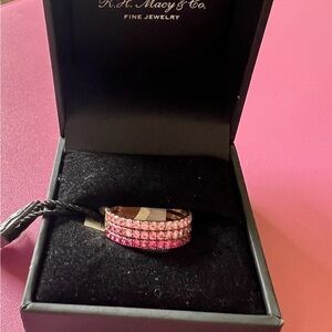 LeVian Strawberry Layer Cake Pink Sapphire Ombré Ring (1 ct. tw) 14k Rose Gold